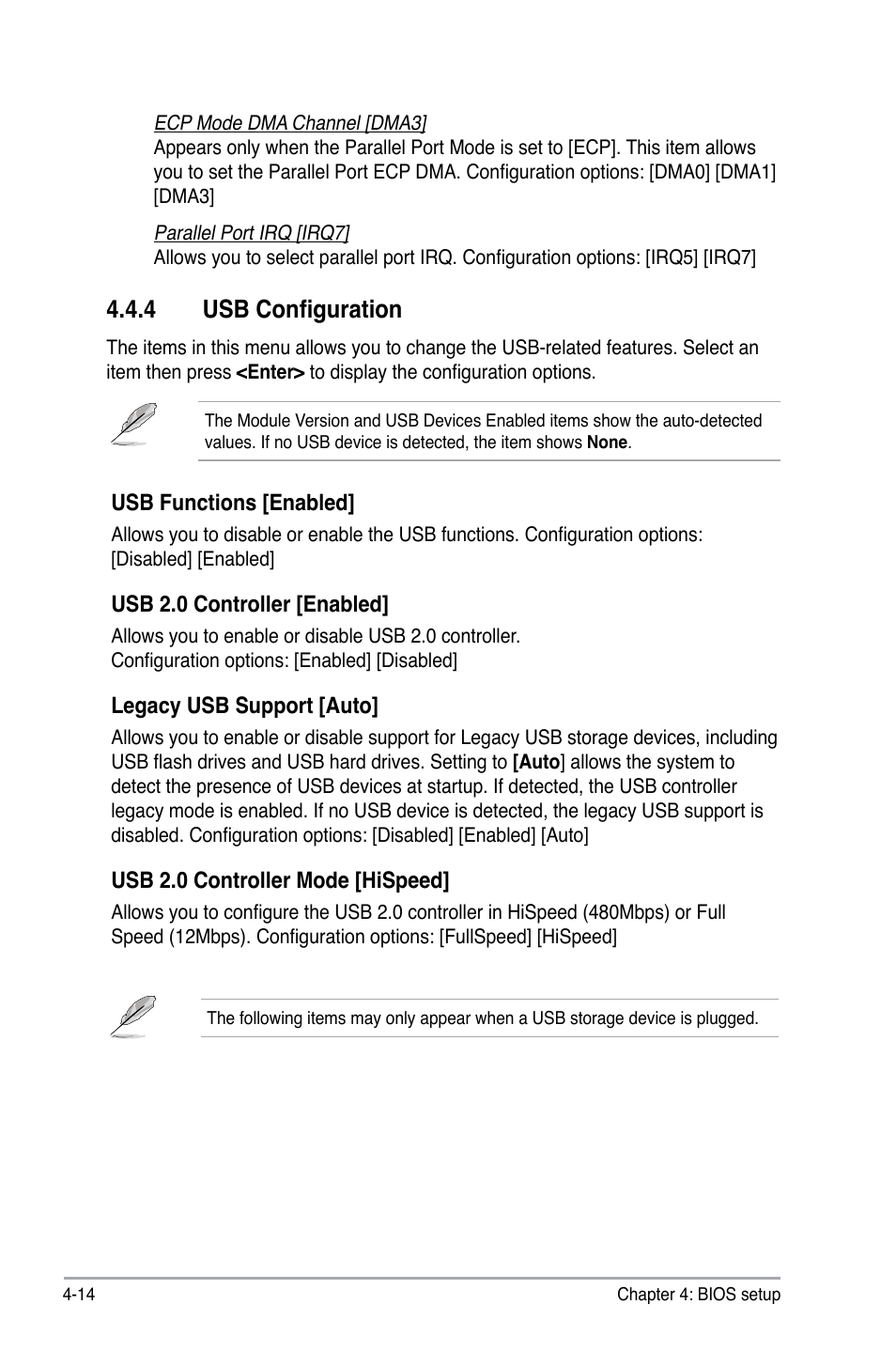 4 usb configuration | Asus V7-P5G43M User Manual | Page 70 / 80