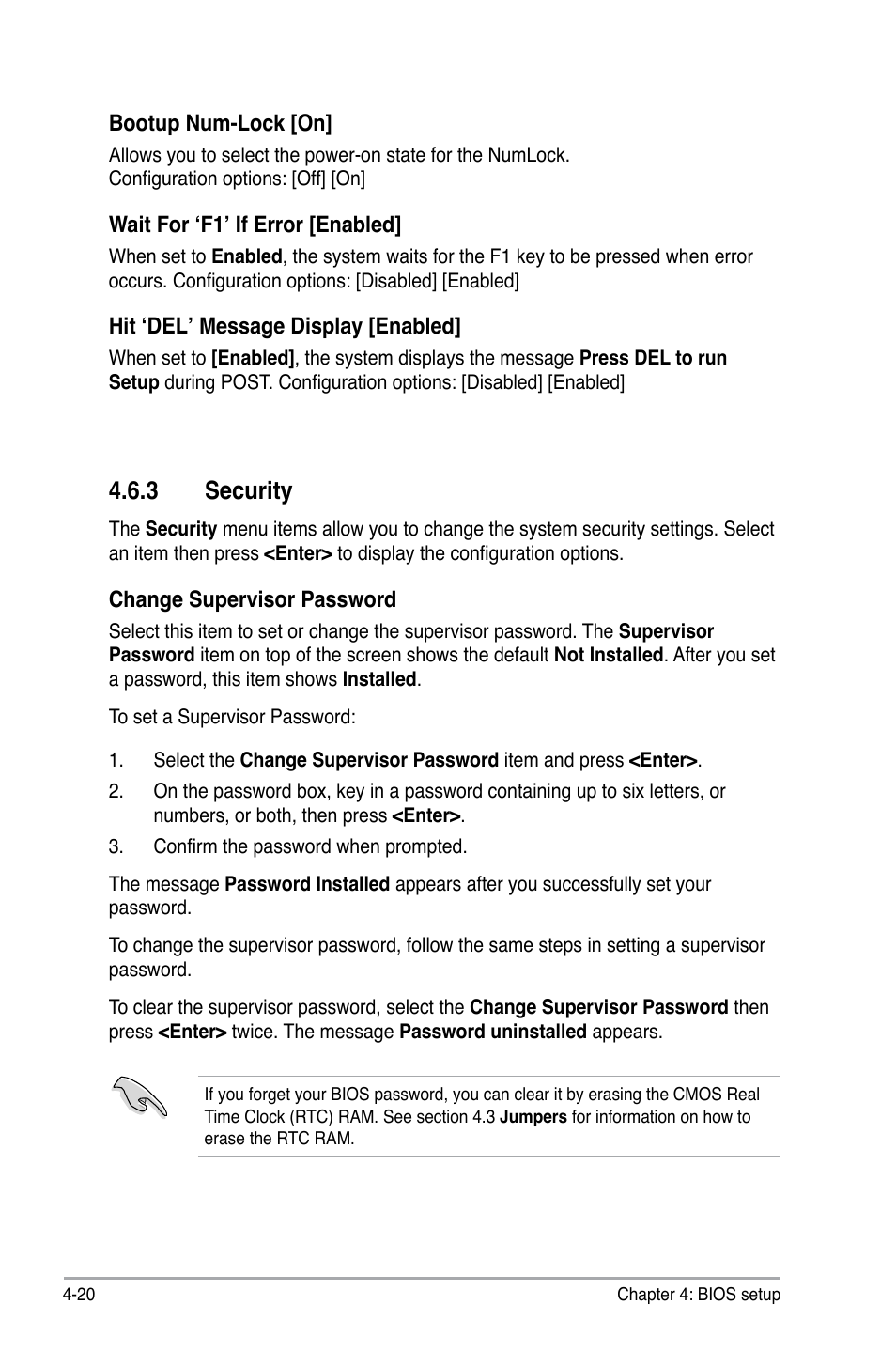 Security | Asus V7-P5G43M User Manual | Page 76 / 80