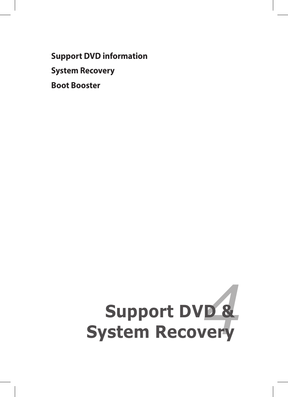 Chapter 4: support dvd & system recovery, Chapter 4, Support dvd & system recovery | Asus Eee PC 1001PG User Manual | Page 43 / 62