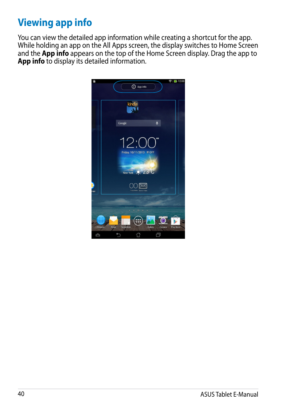 Viewing app info | Asus MeMO Pad 8 User Manual | Page 40 / 96