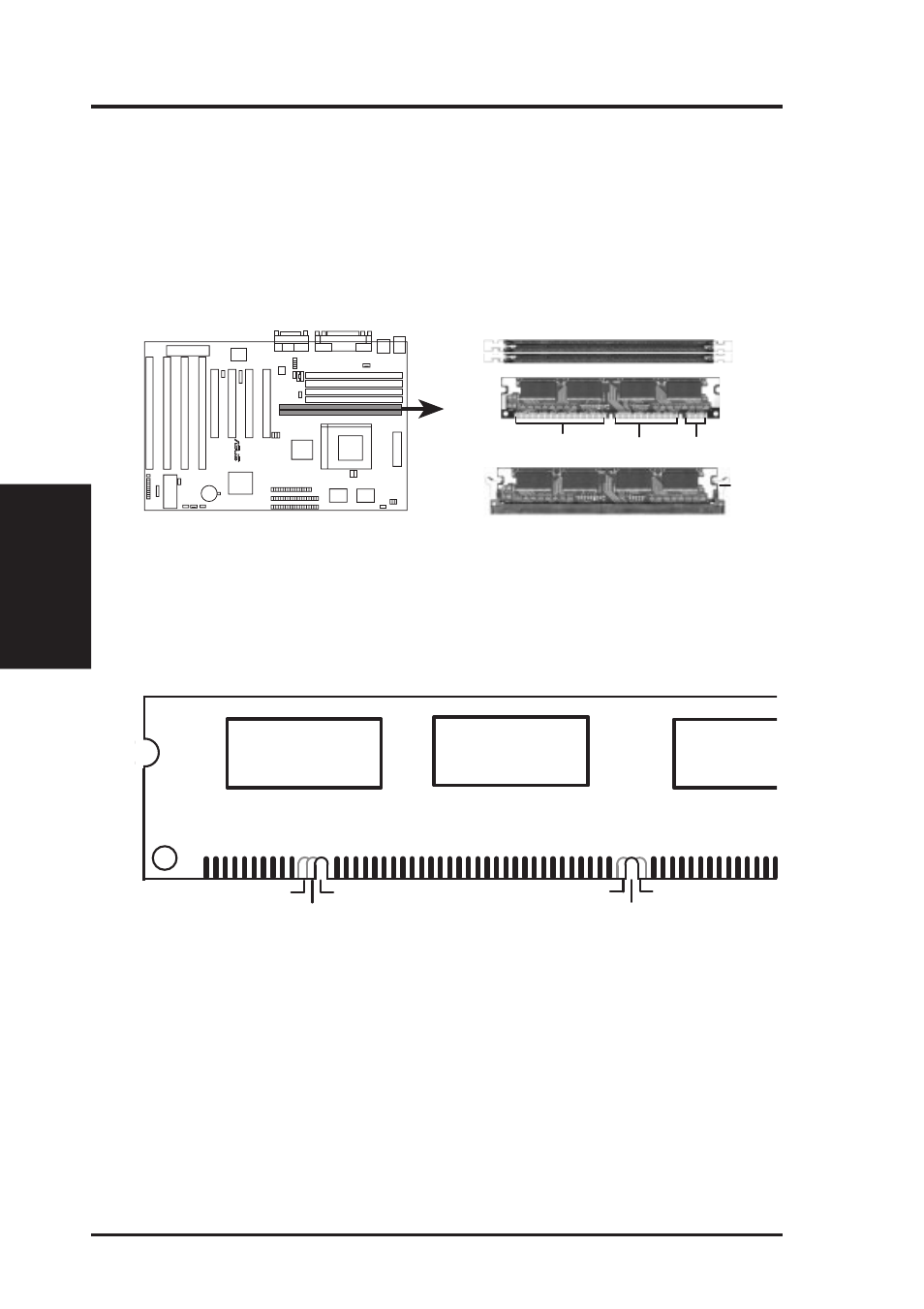 Iii. installation, Pin dram dimm notch key definitions | Asus TX97-XE User Manual | Page 22 / 64