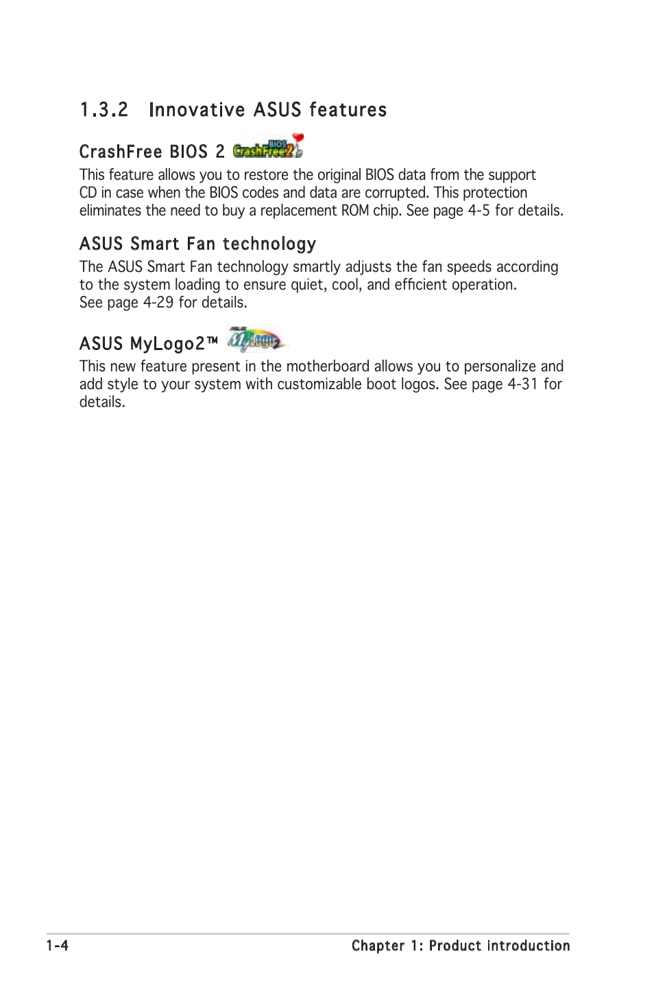 2 innovative asus features | Asus P5MT-C User Manual | Page 18 / 154