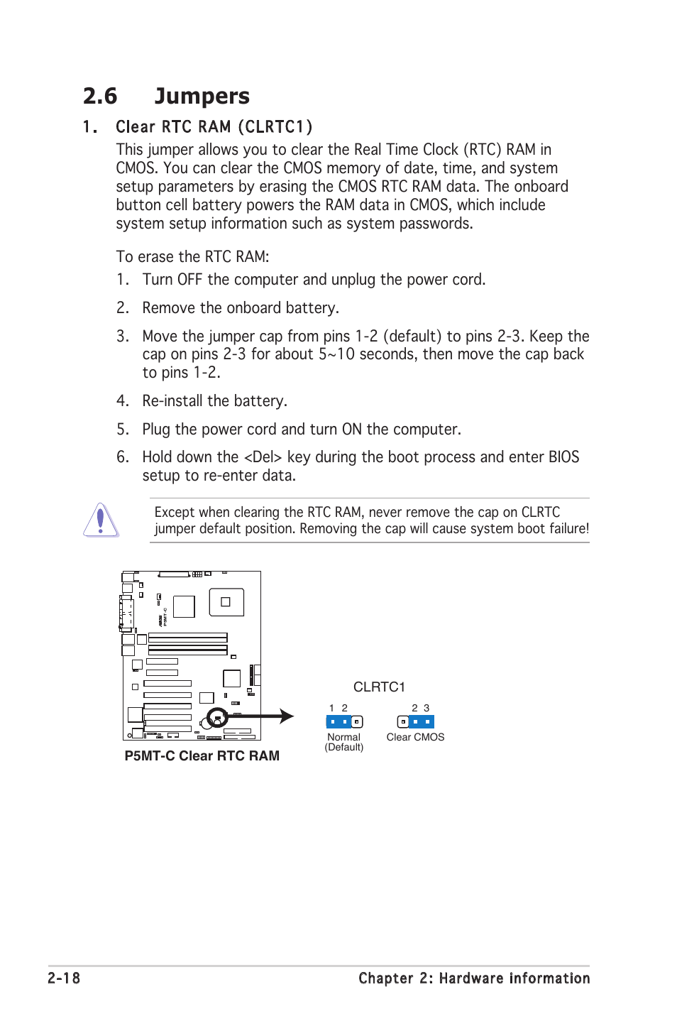 6 jumpers | Asus P5MT-C User Manual | Page 38 / 154