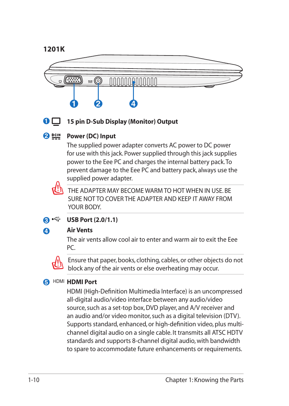 Asus Eee PC 1201PN User Manual | Page 18 / 60