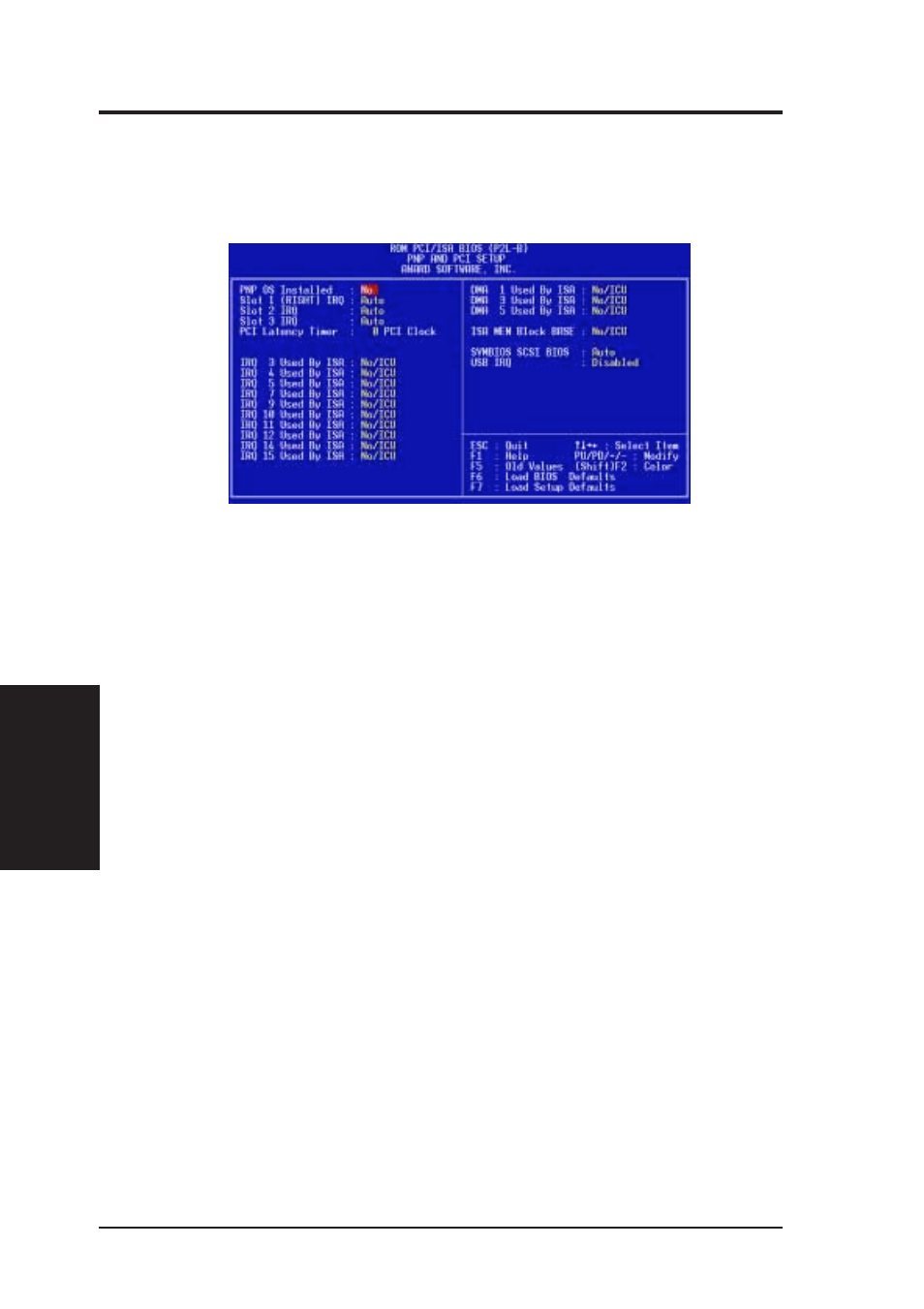 Iv. bios software, Pnp and pci setup | Asus P2L-B User Manual | Page 50 / 64