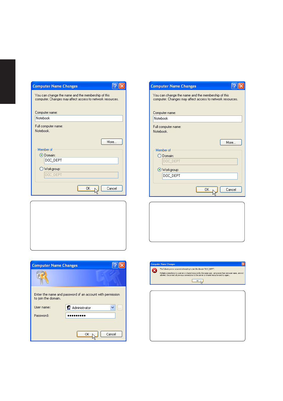 Joining a domain or workgroup (cont’) | Asus A2Dc User Manual | Page 33 / 120