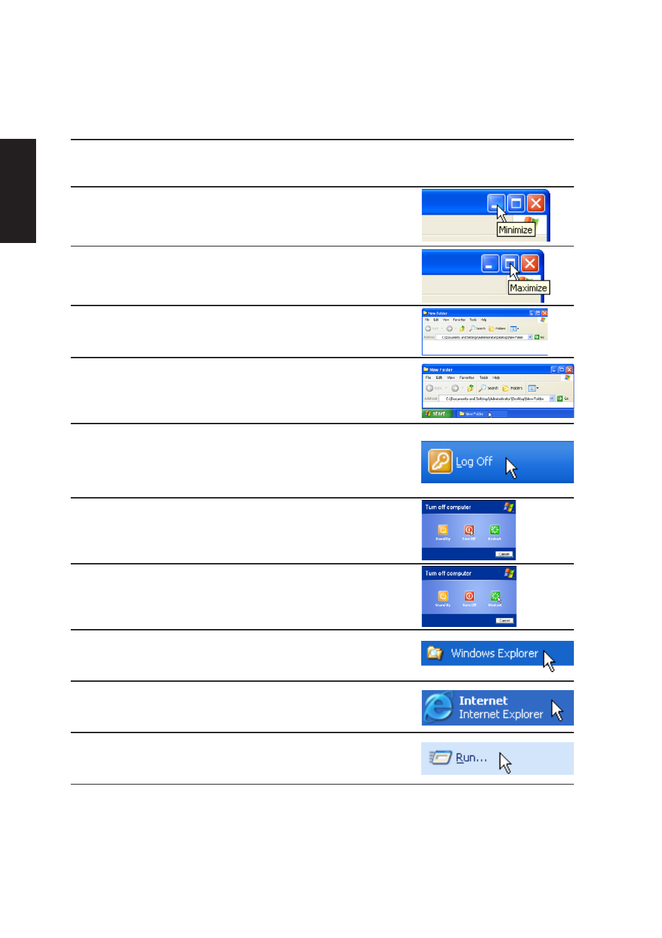 Actions descriptions examples | Asus A2Dc User Manual | Page 51 / 120