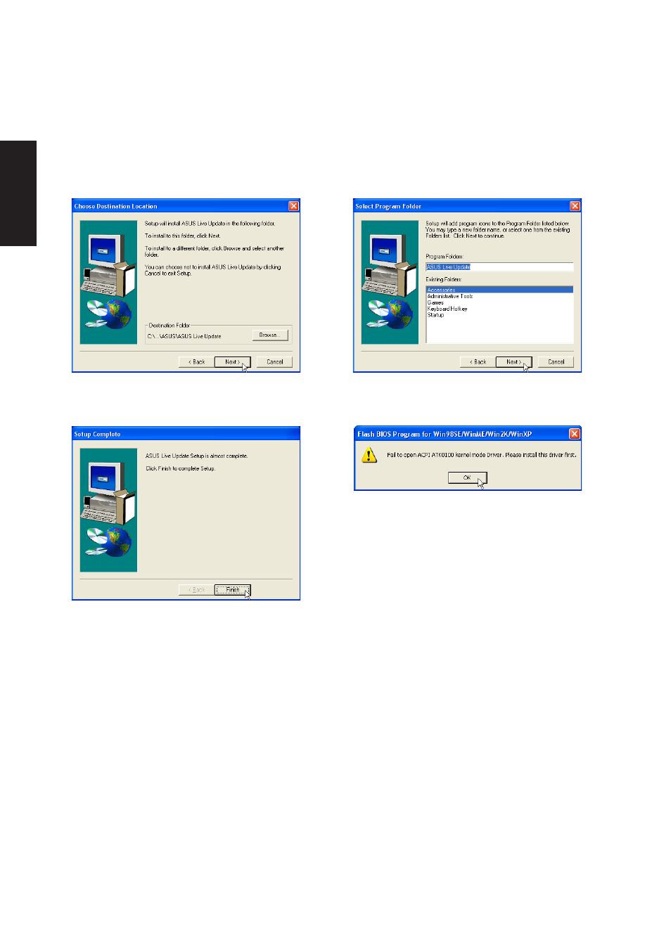 Liveupdate setup | Asus A2Dc User Manual | Page 55 / 120