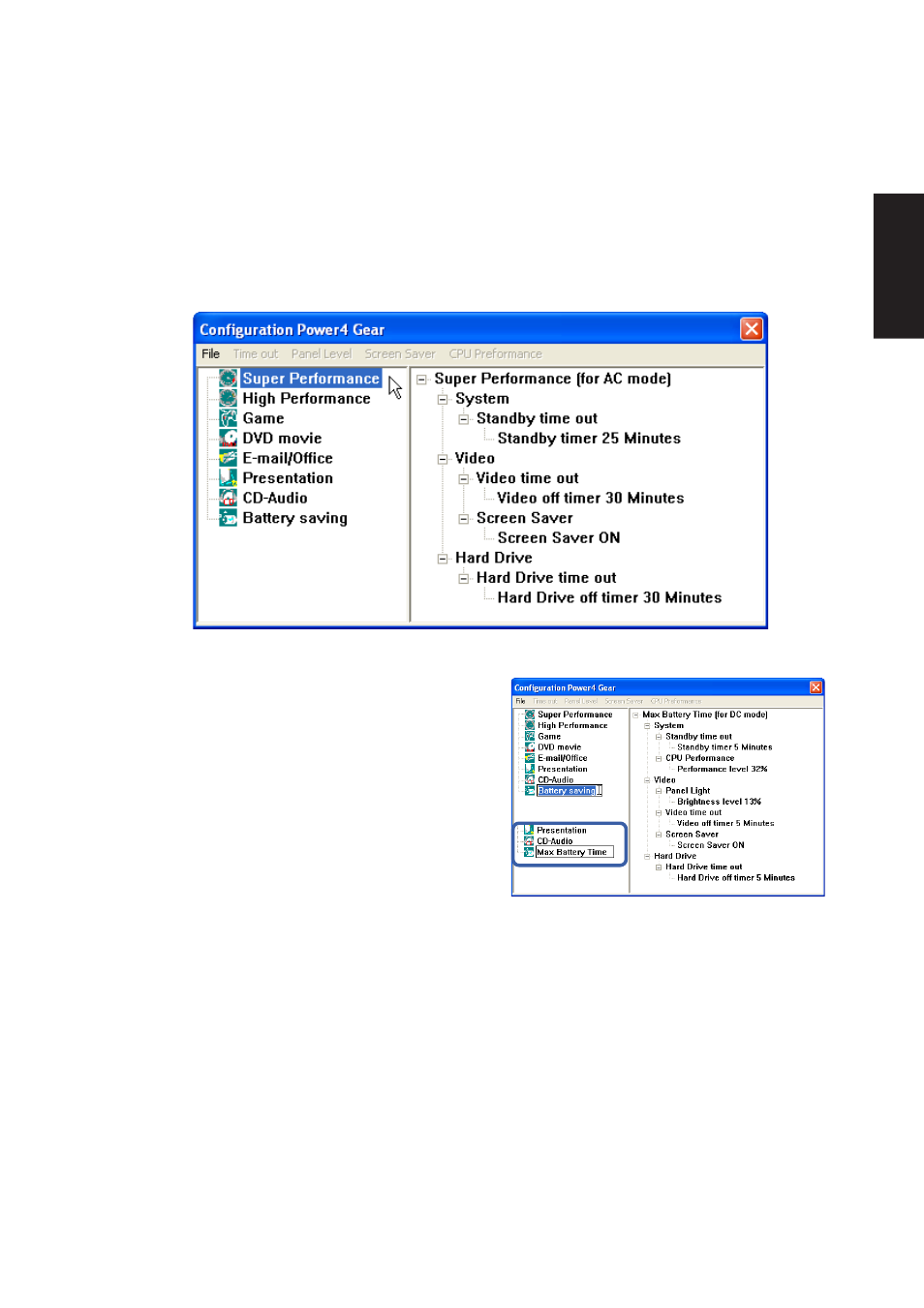 Power4 gear+ configuration, Renaming settings | Asus A2Dc User Manual | Page 70 / 120