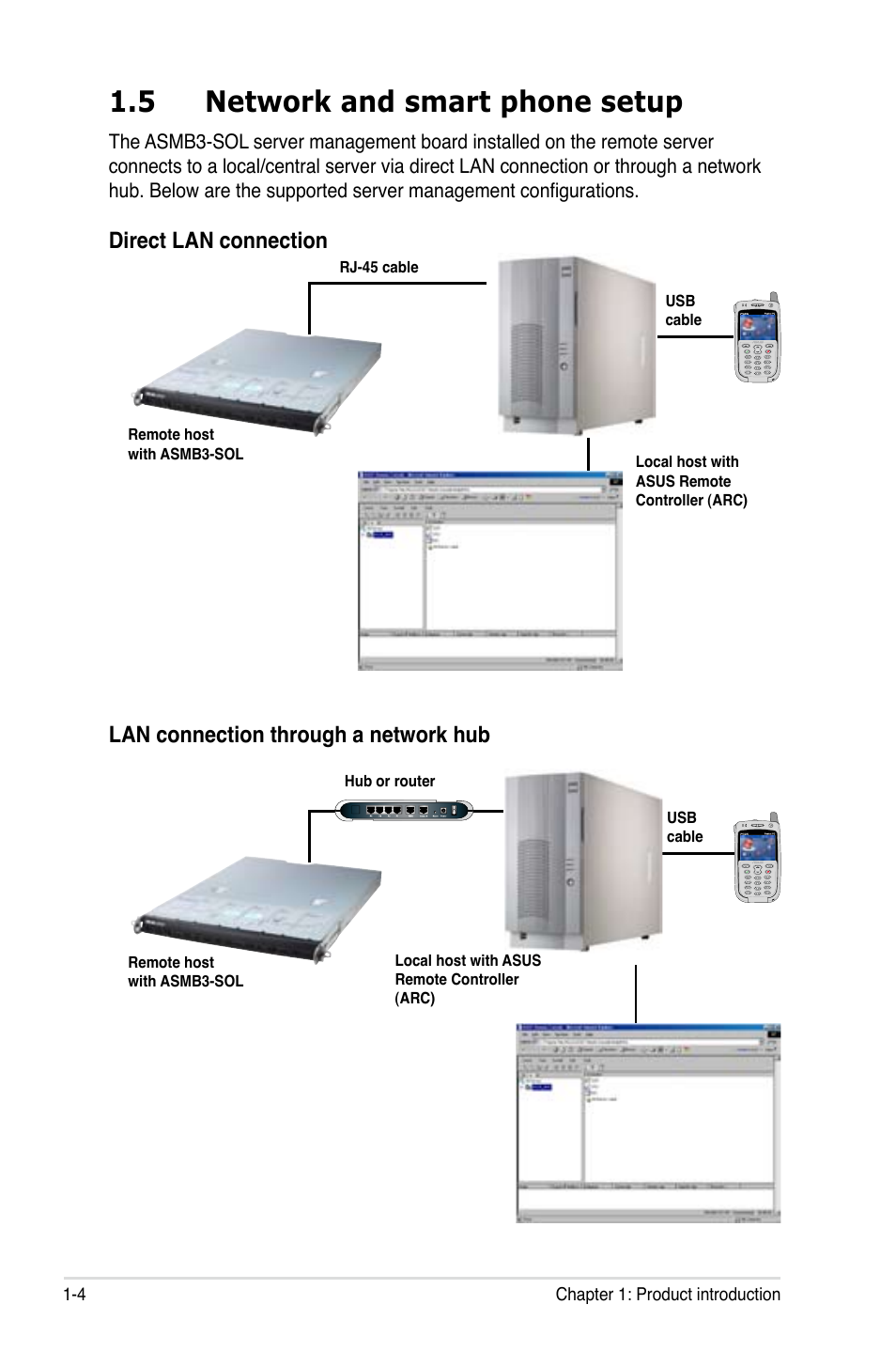 5 network and smart phone setup | Asus ASMB3 User Manual | Page 14 / 62