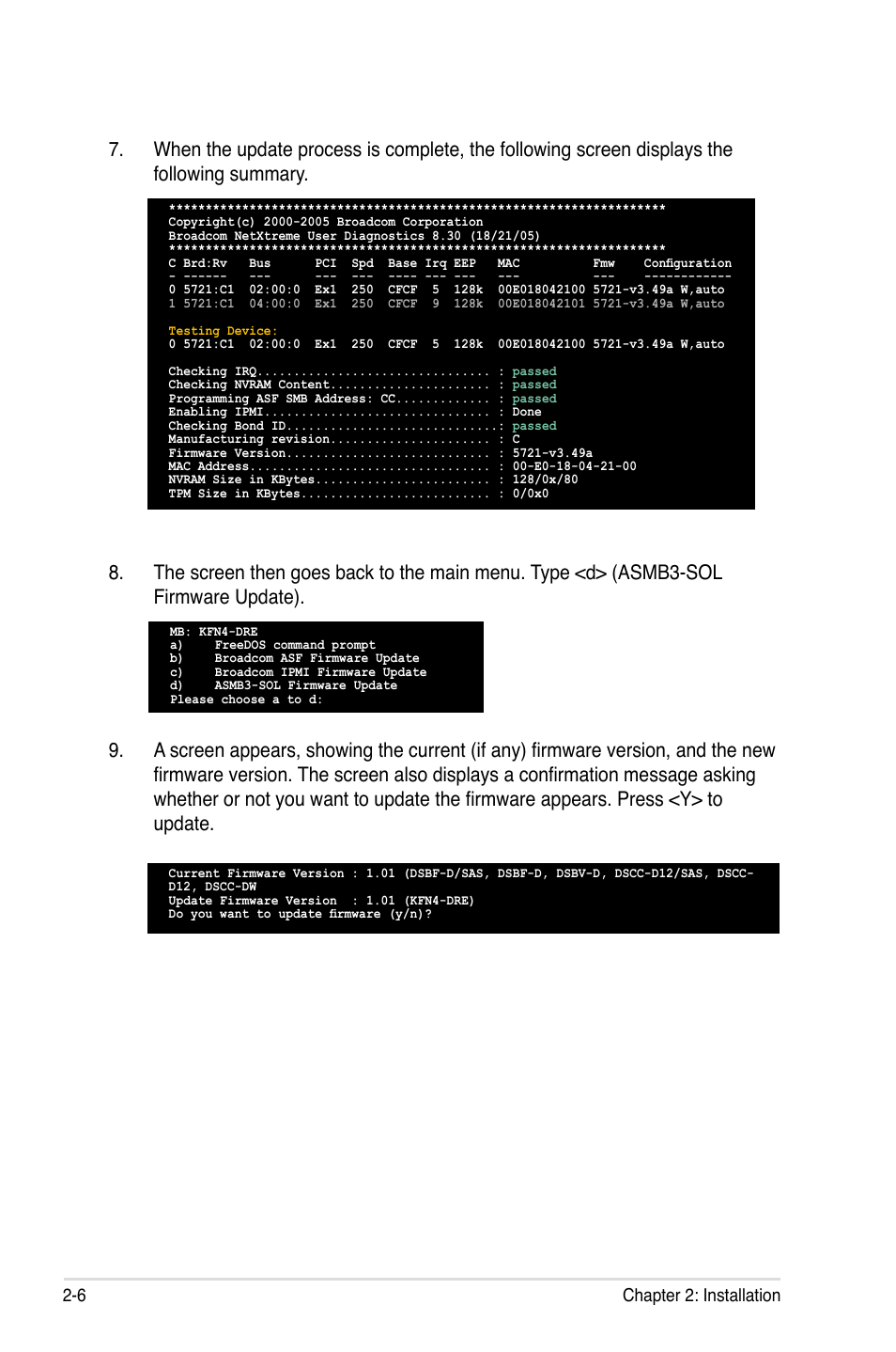 6 chapter 2: installation | Asus ASMB3 User Manual | Page 20 / 62