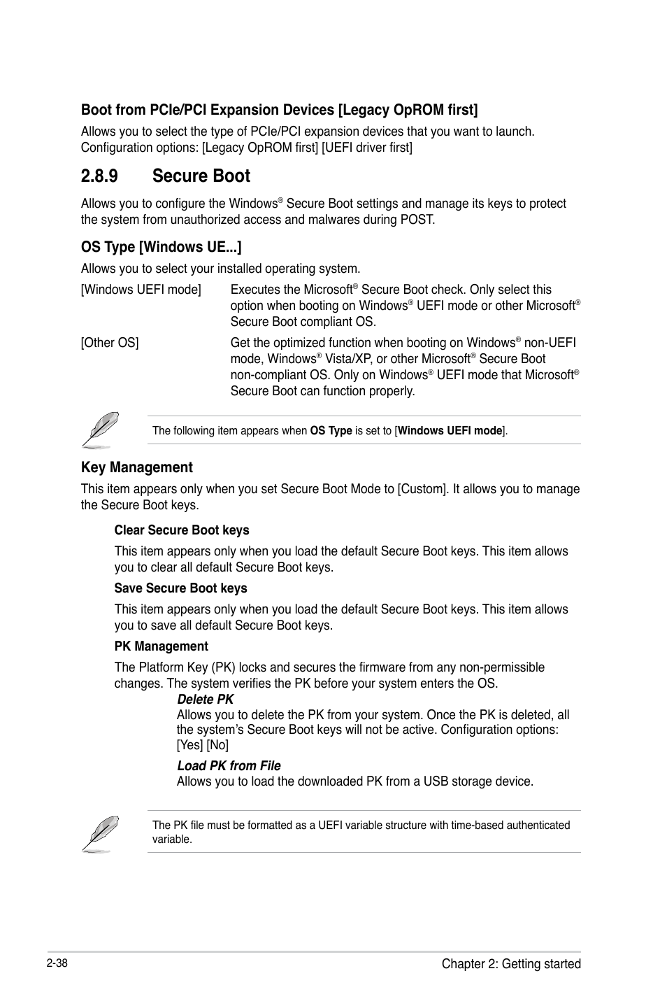 9 secure boot | Asus B85M-G User Manual | Page 67 / 75
