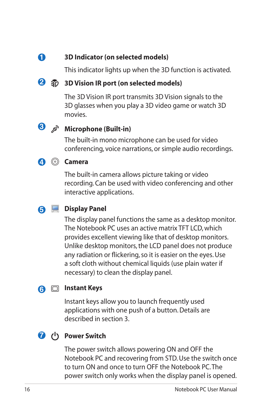 Asus G73Sw User Manual | Page 16 / 120