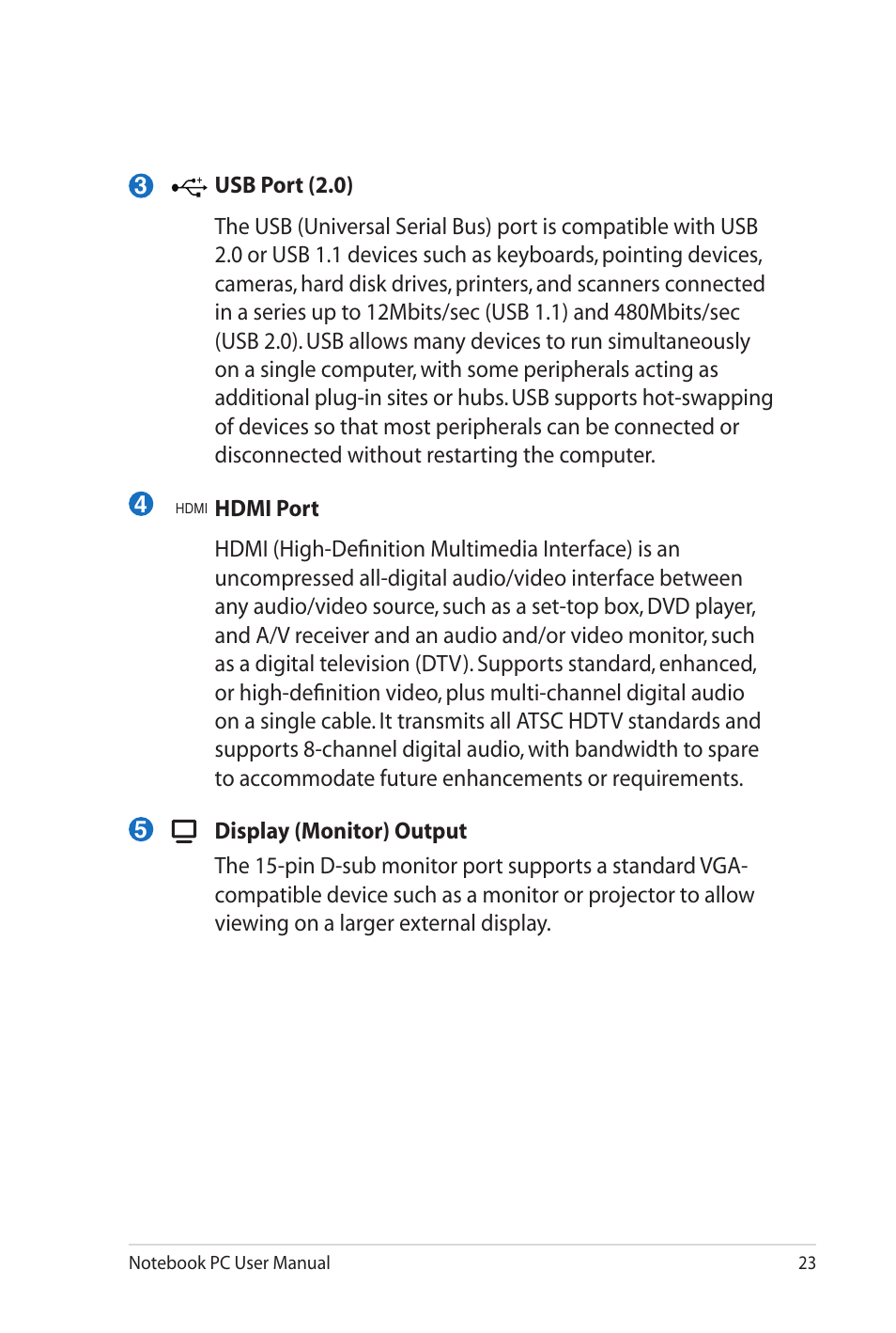 Asus G73Sw User Manual | Page 23 / 120