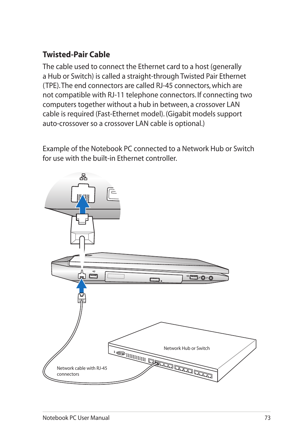 Twisted-pair cable | Asus G73Sw User Manual | Page 73 / 120