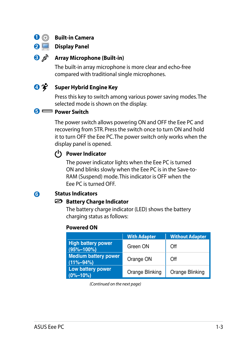 Asus Eee PC 1002H User Manual | Page 11 / 60