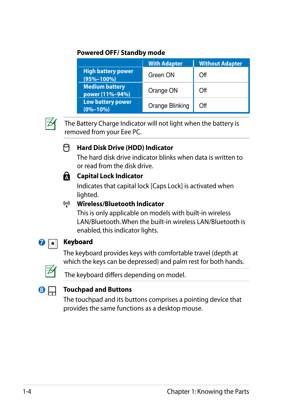 Asus Eee PC 1002H User Manual | Page 12 / 60