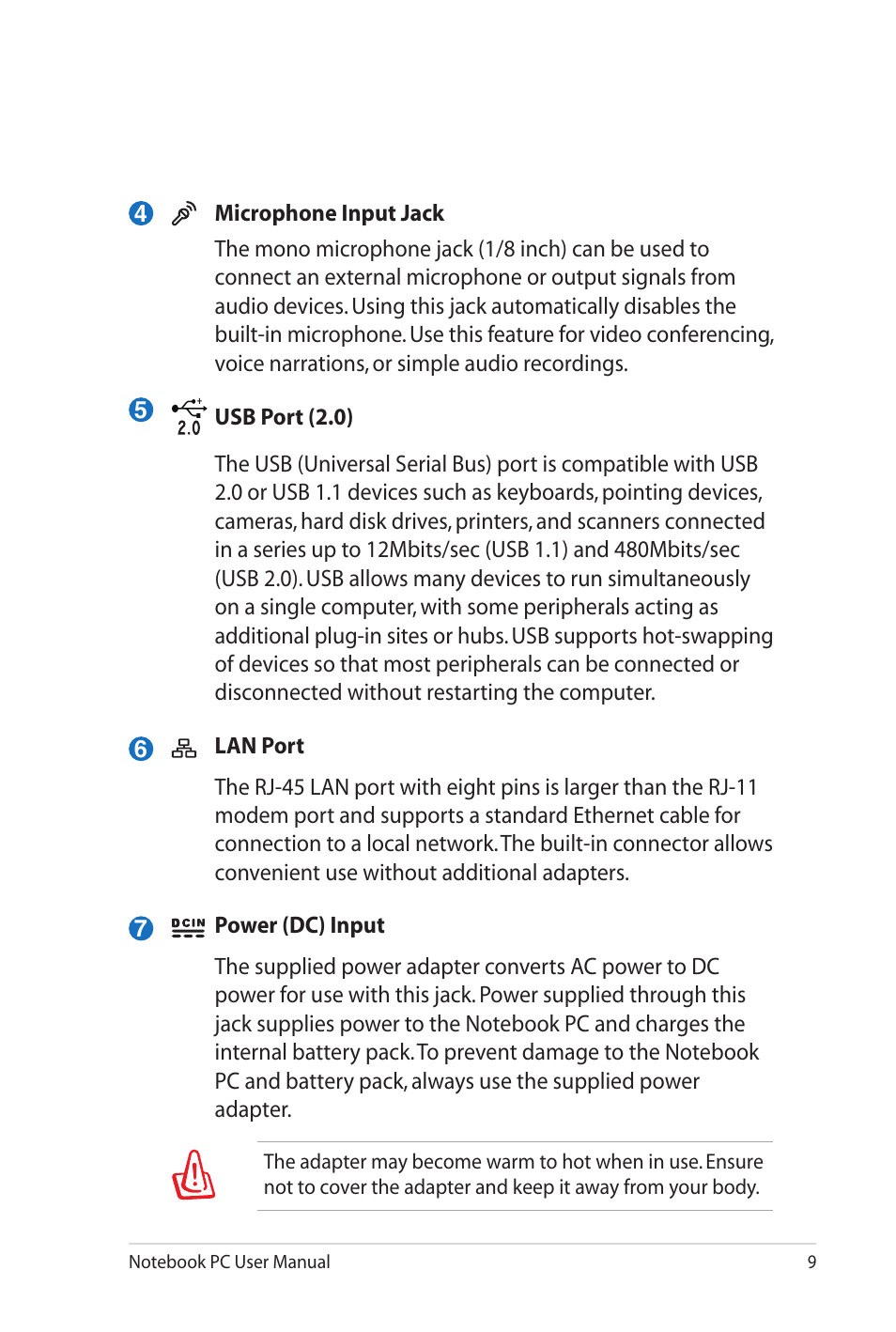 Asus UL80Jt User Manual | Page 9 / 30