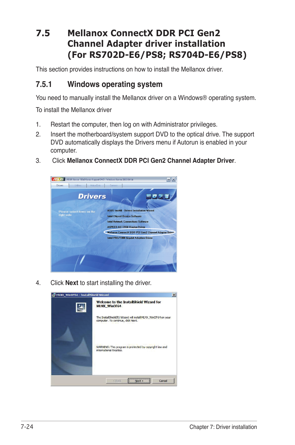 1 windows operating system, Windows operating system -24 | Asus RS704D-E6/PS8 User Manual | Page 158 / 164