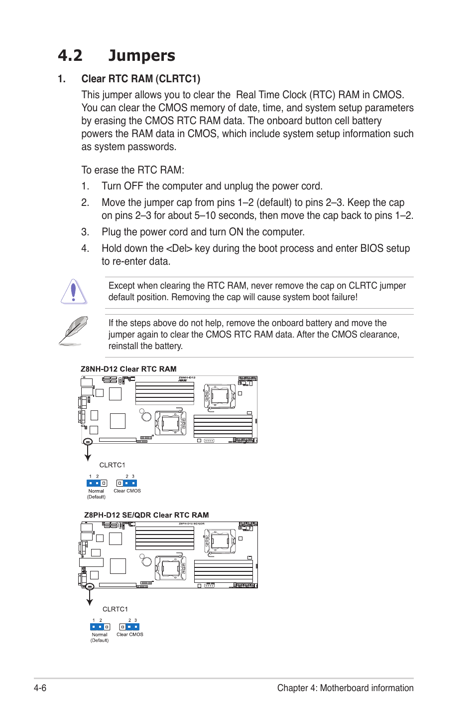 2 jumpers, Jumpers -6 | Asus RS704D-E6/PS8 User Manual | Page 50 / 164