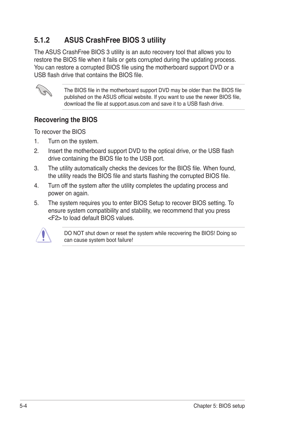 2 asus crashfree bios 3 utility, Asus crashfree bios 3 utility -4 | Asus RS704D-E6/PS8 User Manual | Page 68 / 164