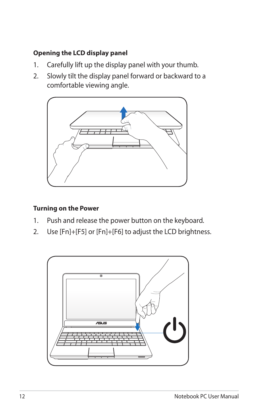 Asus X4KSL User Manual | Page 12 / 114