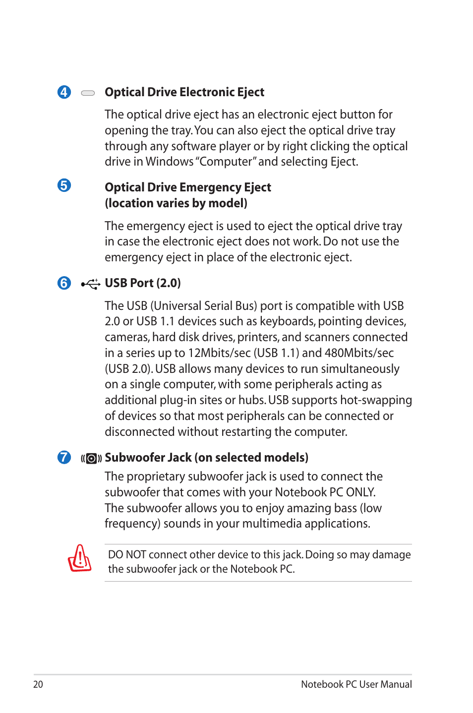 Asus X4KSL User Manual | Page 20 / 114