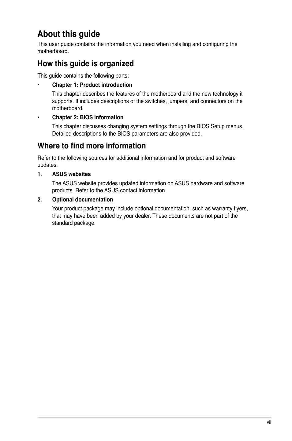 About this guide, How this guide is organized, Where to find more information | Asus F1A55 R2.0 User Manual | Page 7 / 76