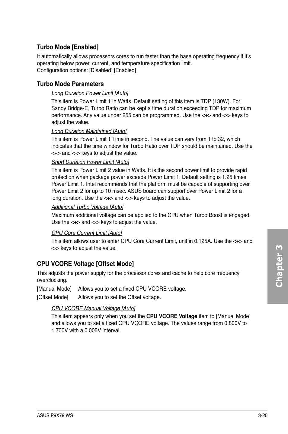 Chapter 3 | Asus P9X79 WS User Manual | Page 105 / 186