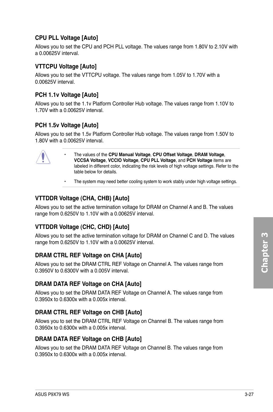 Chapter 3 | Asus P9X79 WS User Manual | Page 107 / 186