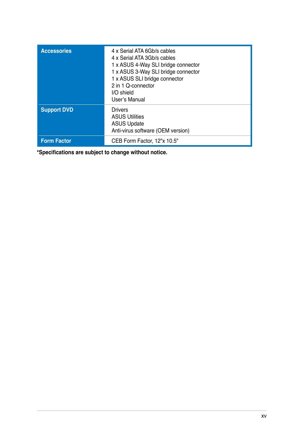 Asus P9X79 WS User Manual | Page 15 / 186