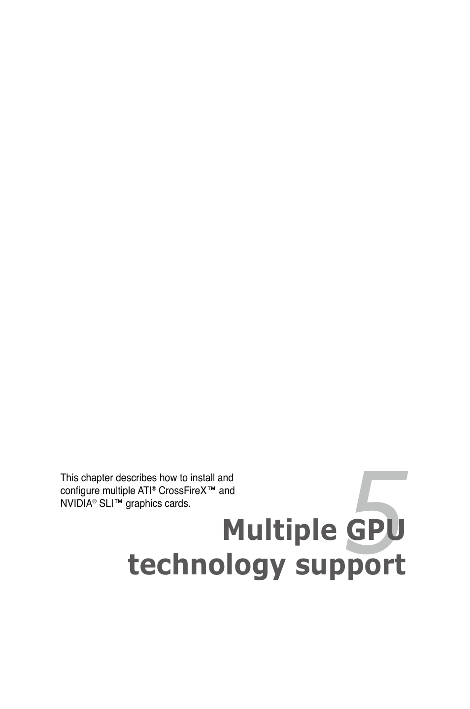 Chapter 5: multiple gpu technology support, Chapter 5, Multiple gpu technology support | Asus P9X79 WS User Manual | Page 169 / 186