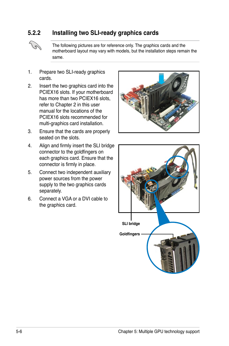 2 installing two sli-ready graphics cards, Installing two sli-ready graphics cards -6 | Asus P9X79 WS User Manual | Page 176 / 186