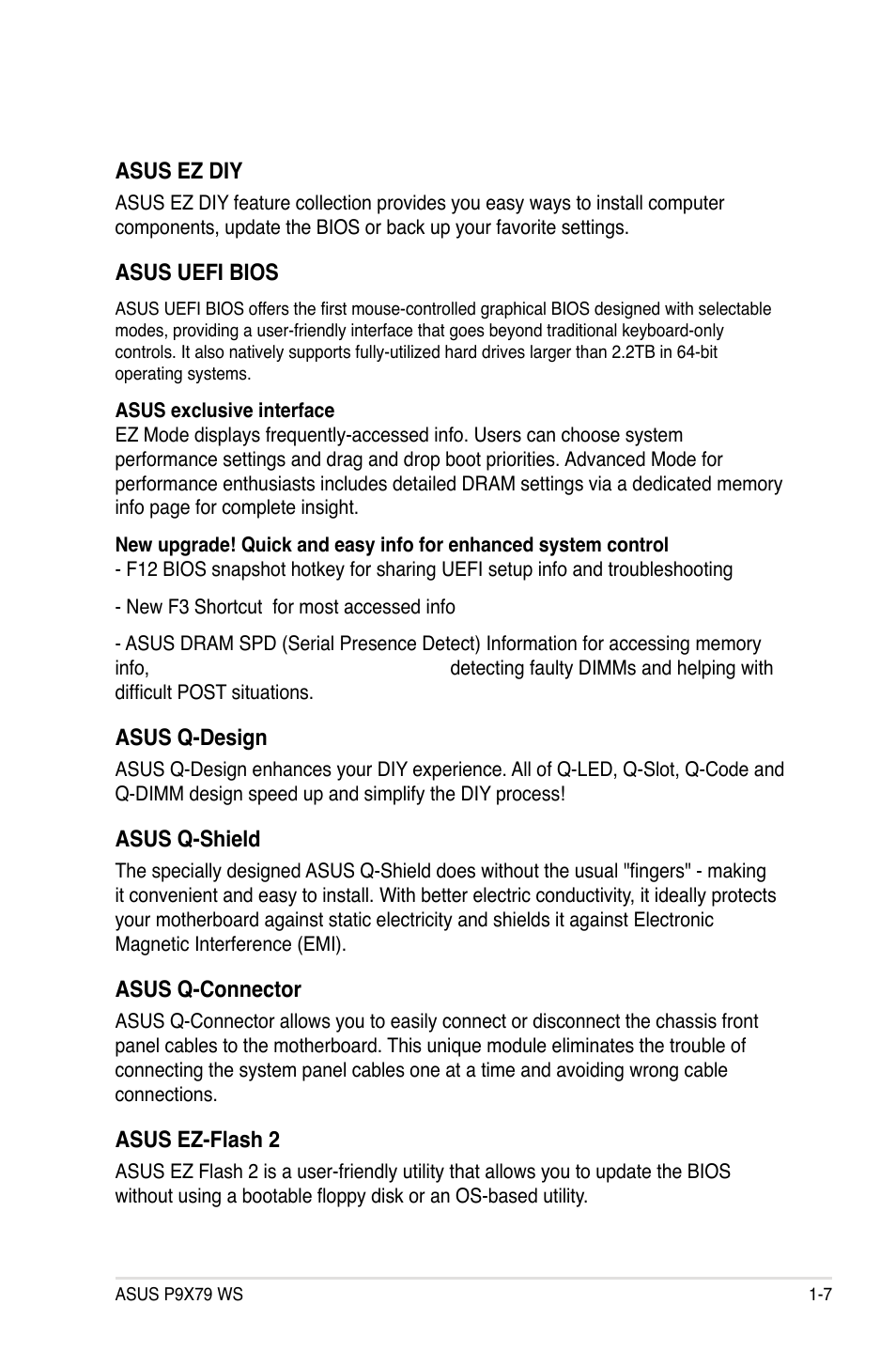 Asus P9X79 WS User Manual | Page 25 / 186