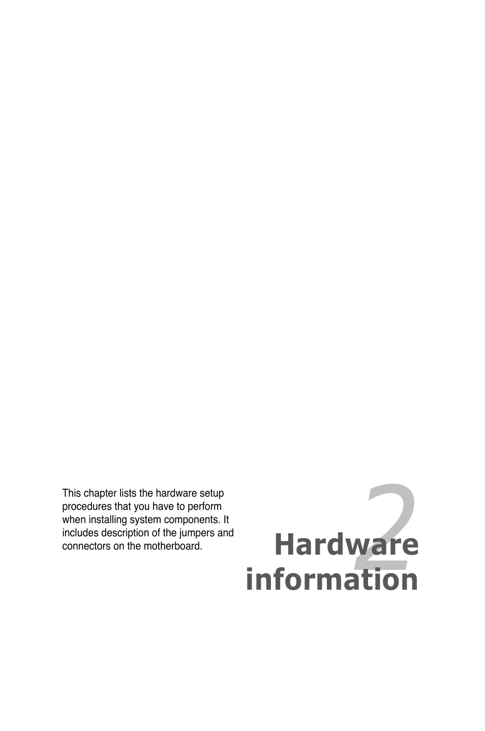 Chapter 2: hardware information, Chapter 2, Hardware information | Asus P9X79 WS User Manual | Page 27 / 186