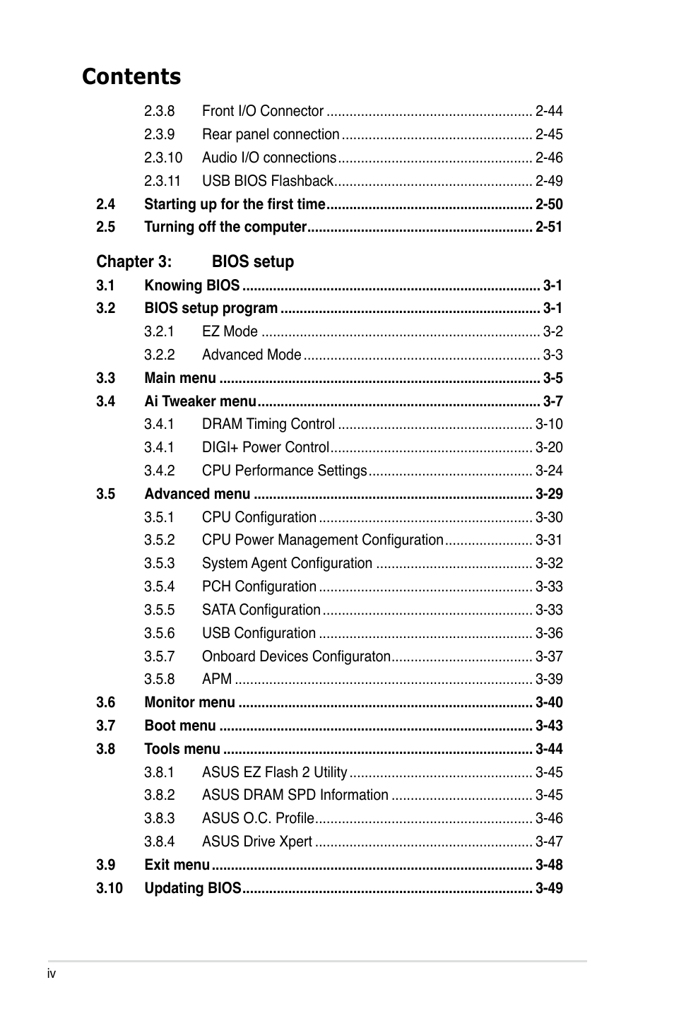 Asus P9X79 WS User Manual | Page 4 / 186