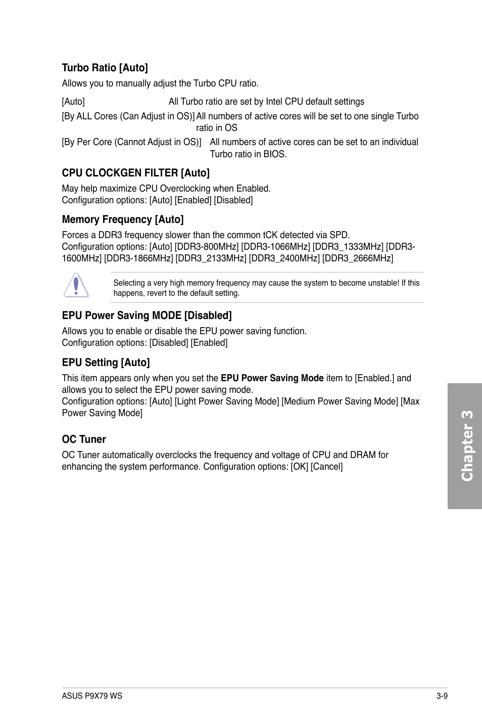 Chapter 3 | Asus P9X79 WS User Manual | Page 89 / 186