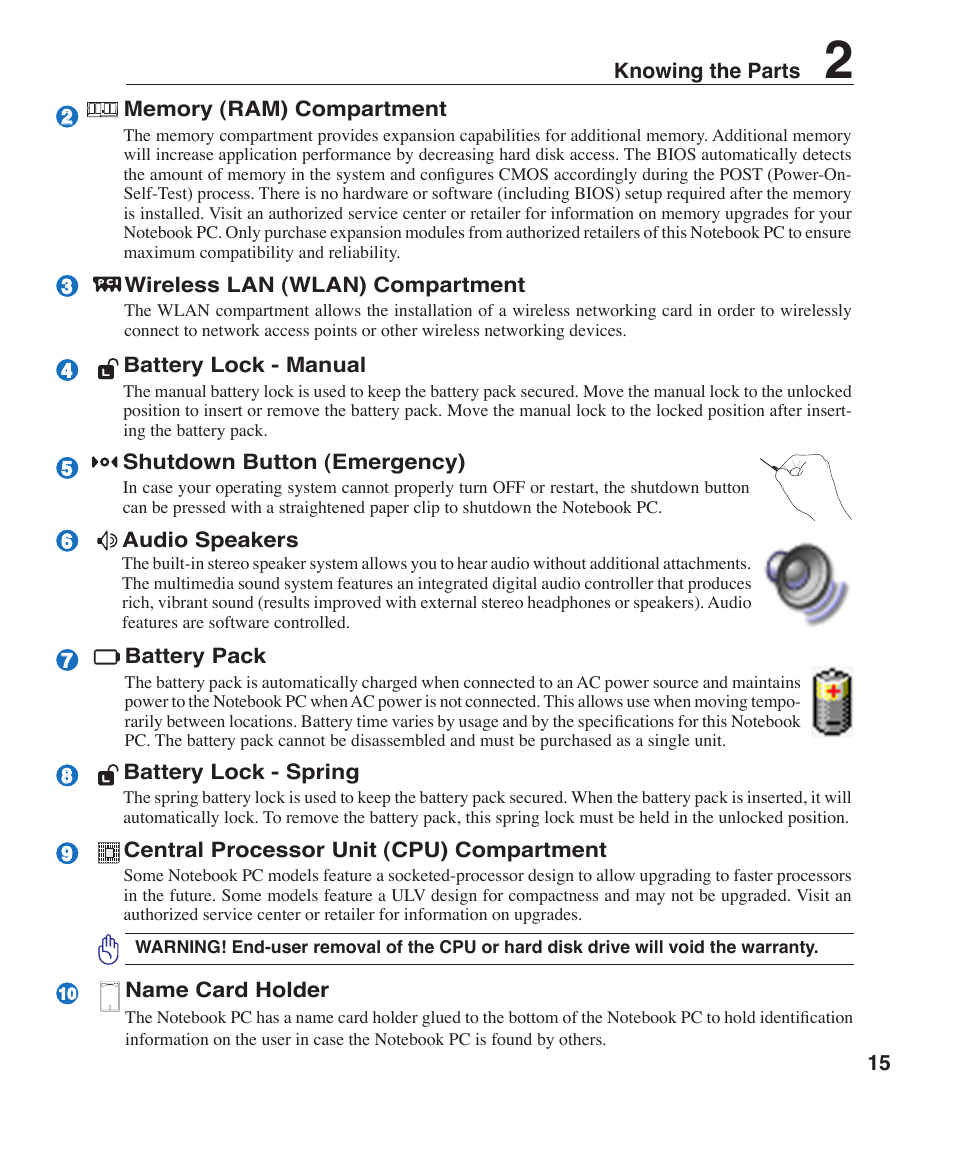 Asus Z91FR User Manual | Page 15 / 65