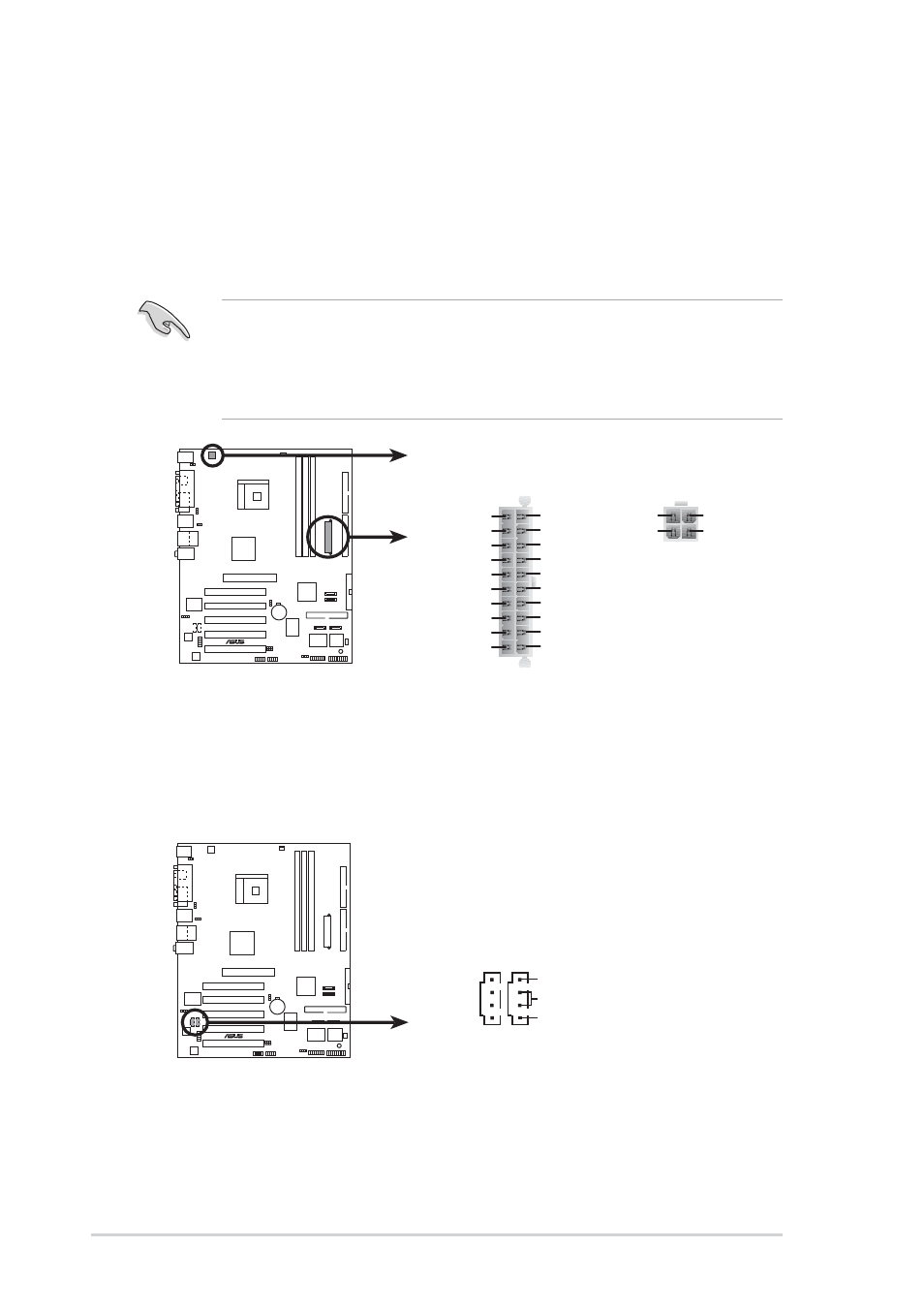 20 chapter 1: product introduction, K8v atx power connectors atxpwr atx12v, K8v internal audio connectors | Asus K8V User Manual | Page 30 / 92