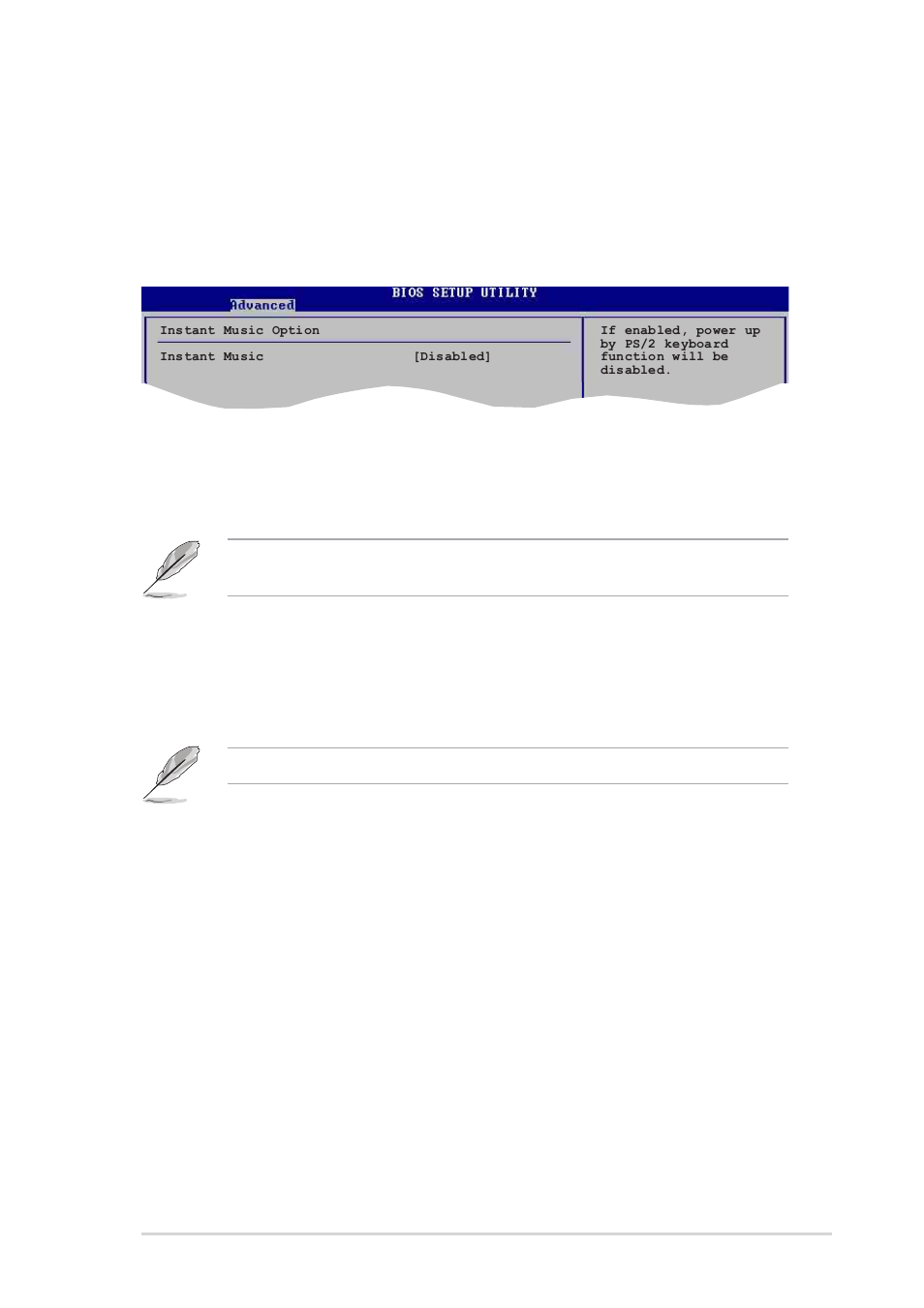 6 instant music configuration, Instant music [disabled, Instant music cd-rom drive [ide secondary master | Performance mode [auto | Asus K8V User Manual | Page 61 / 92