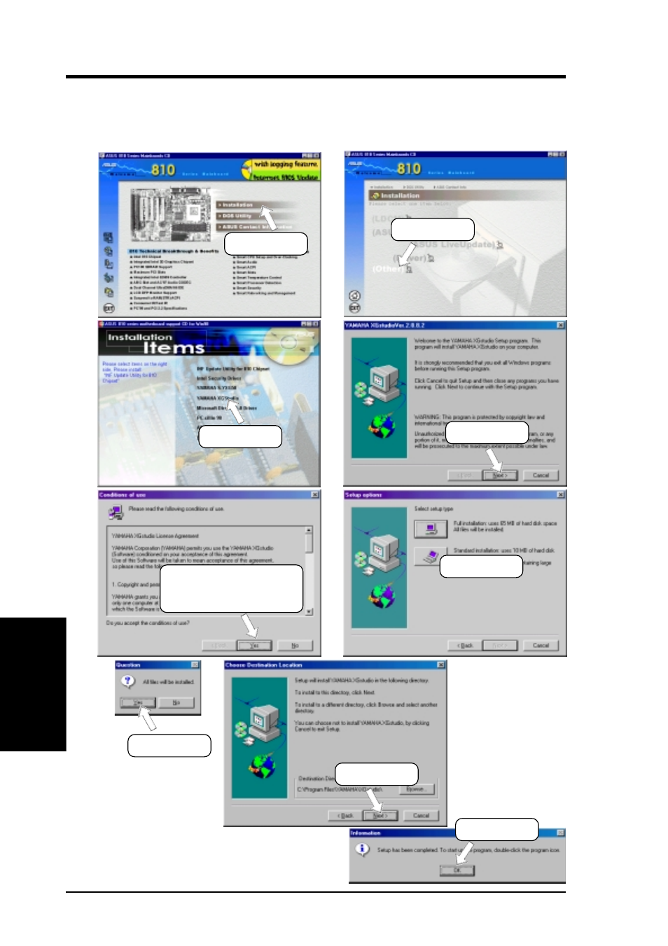 Software setup, 4 yamaha xgstudio | Asus CUW-B User Manual | Page 62 / 96