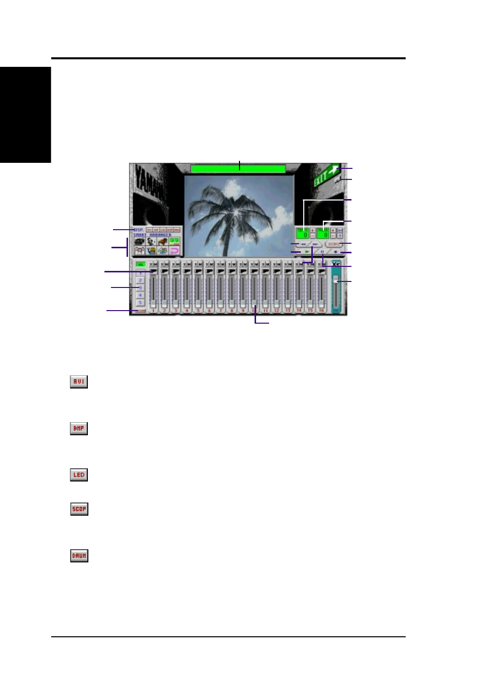 Software reference, 5 using yamaha xgstudio mixer, 1 yamaha xgstudio mixer control panel | Image switcher | Asus CUW-B User Manual | Page 78 / 96