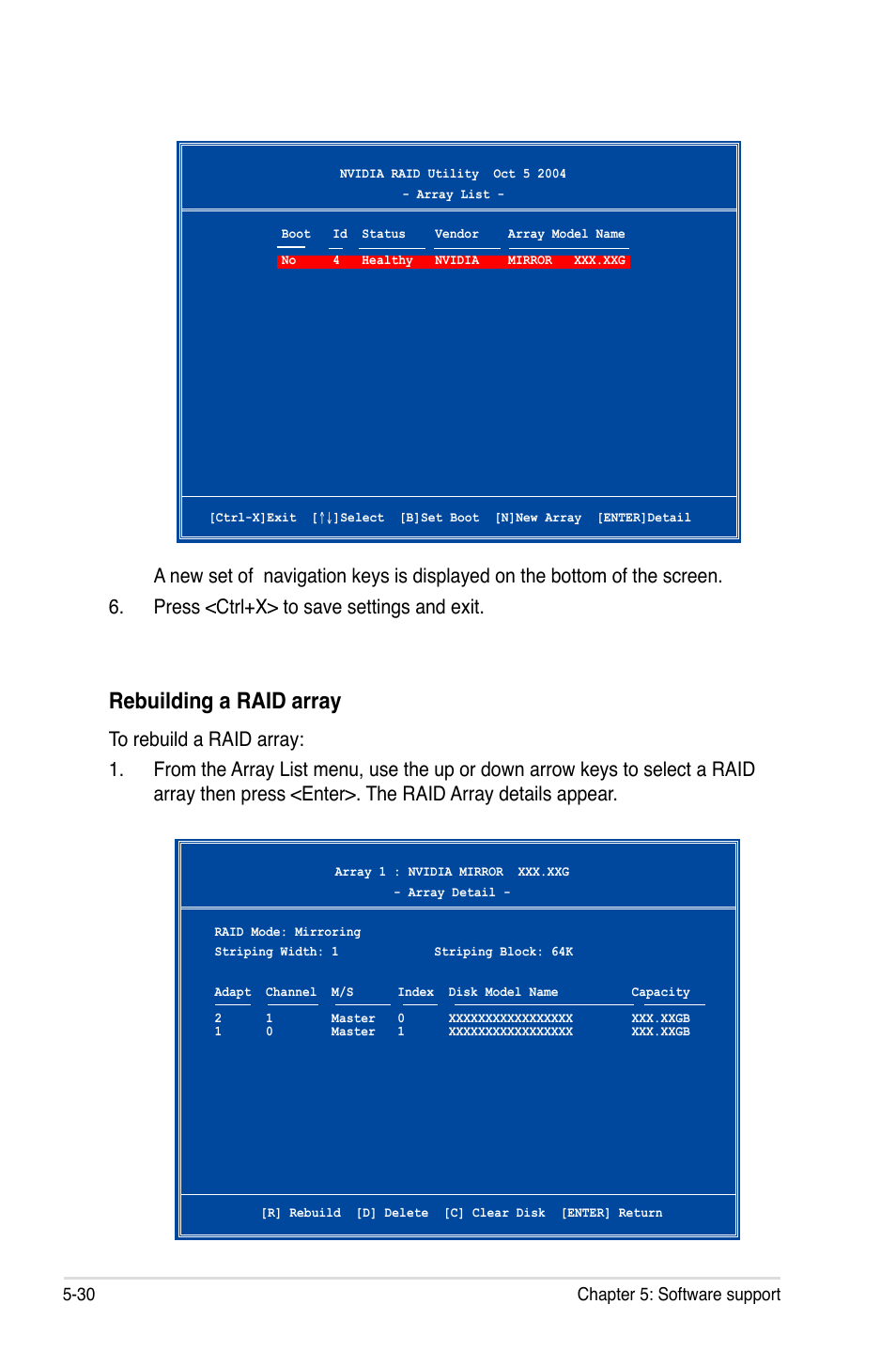 Rebuilding a raid array | Asus P5N32-E SLI User Manual | Page 146 / 158