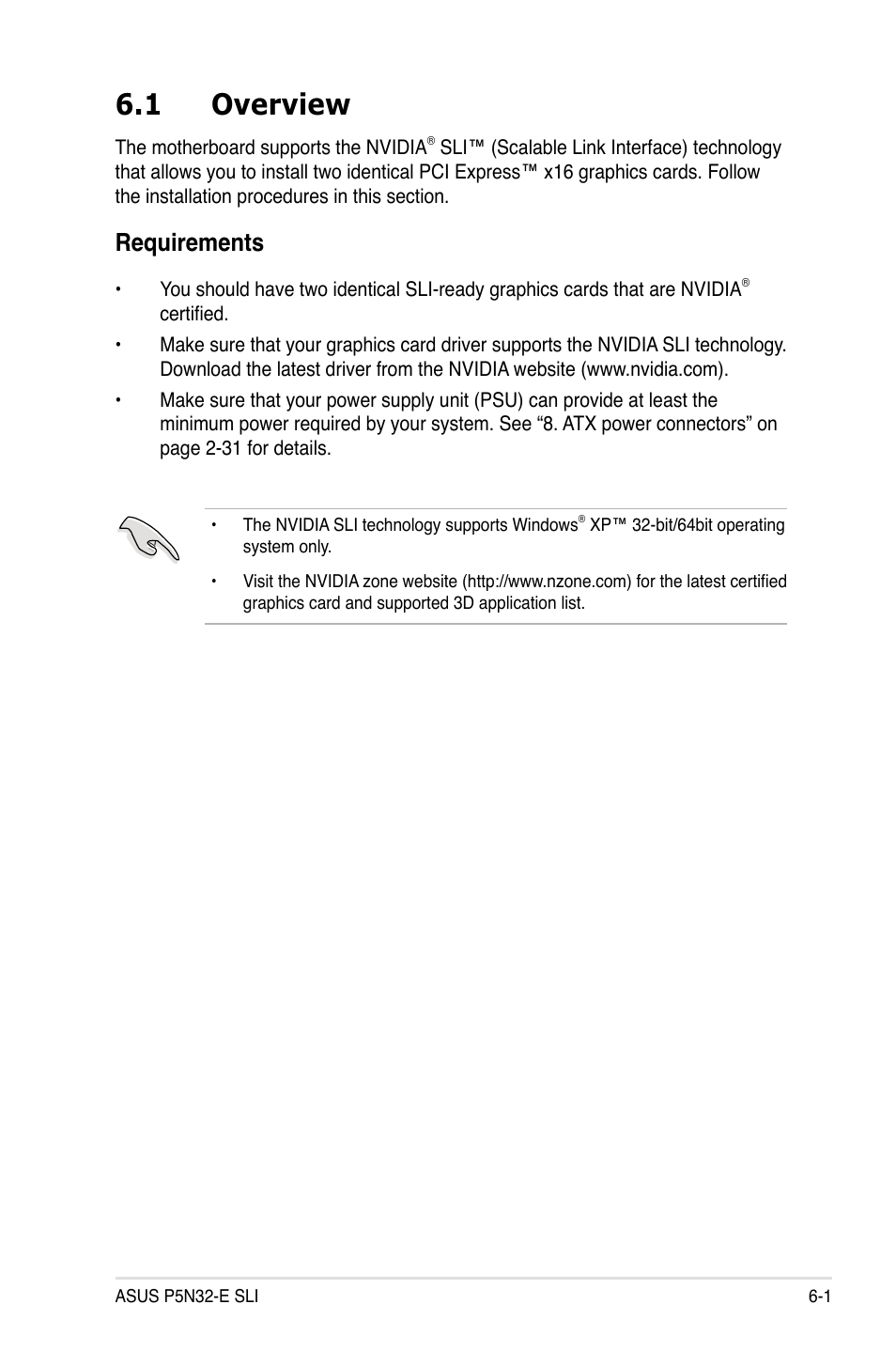 1 overview, Requirements | Asus P5N32-E SLI User Manual | Page 153 / 158