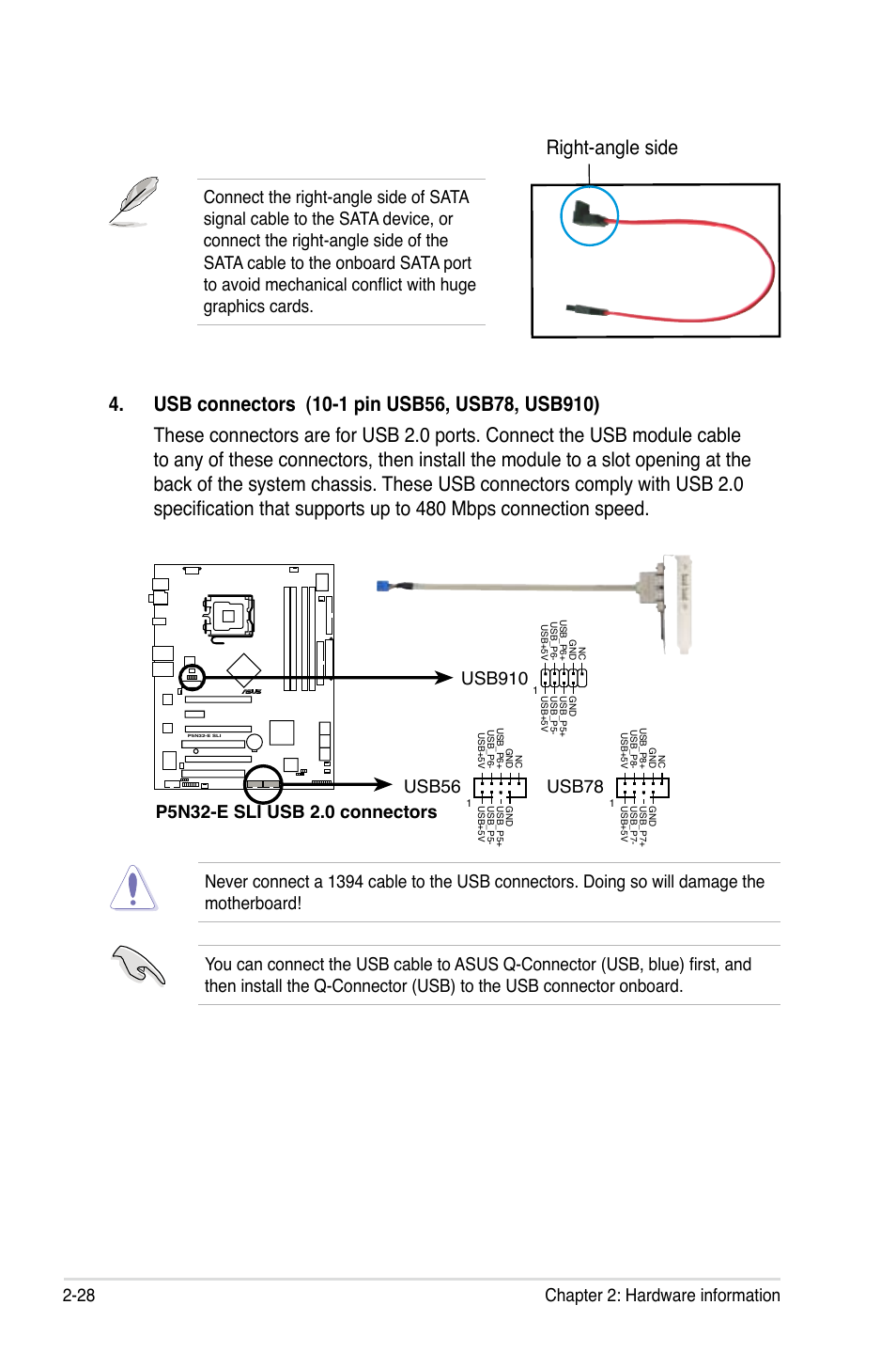 Usb78, Usb910 | Asus P5N32-E SLI User Manual | Page 54 / 158