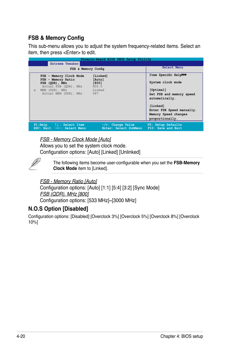 N.o.s option [disabled | Asus P5N32-E SLI User Manual | Page 88 / 158