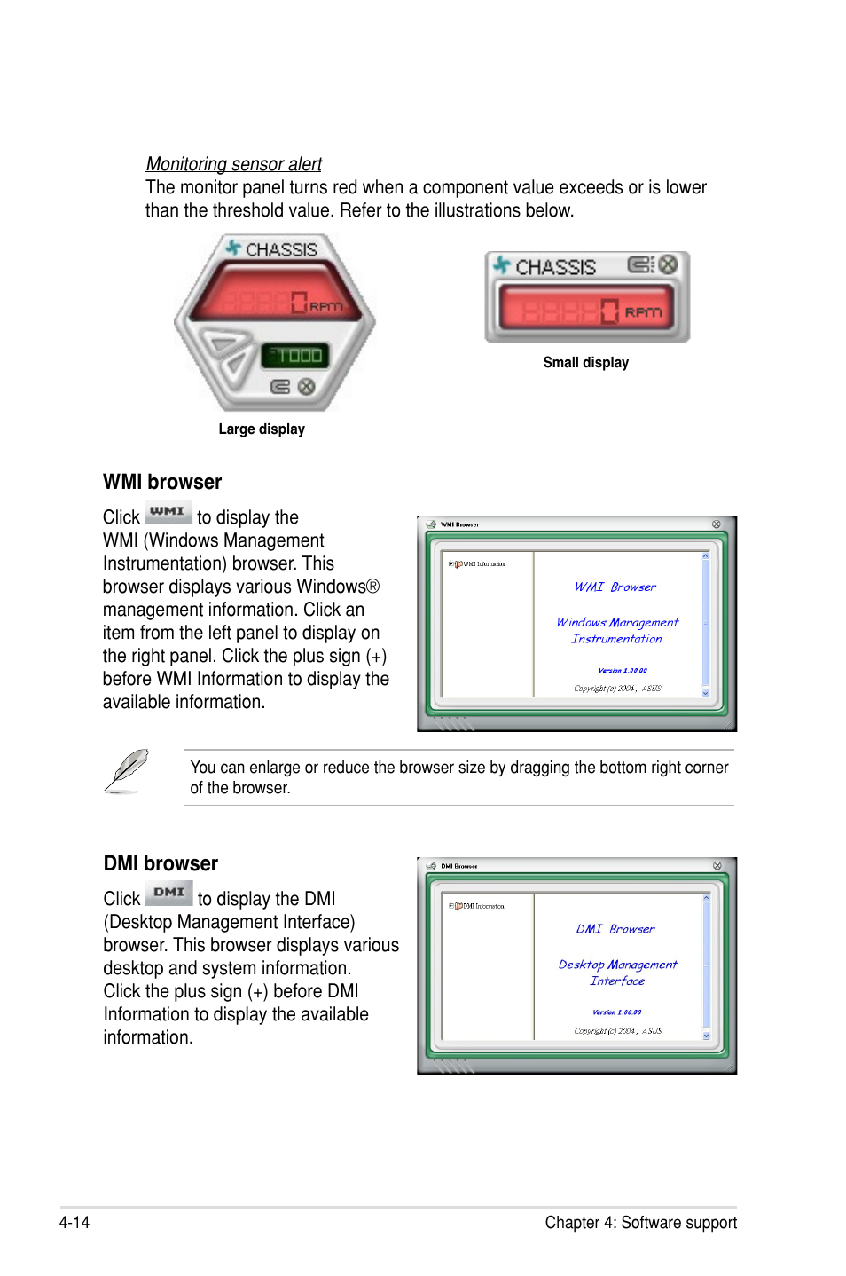 Wmi browser, Dmi browser | Asus Maximus III Extreme User Manual | Page 144 / 180