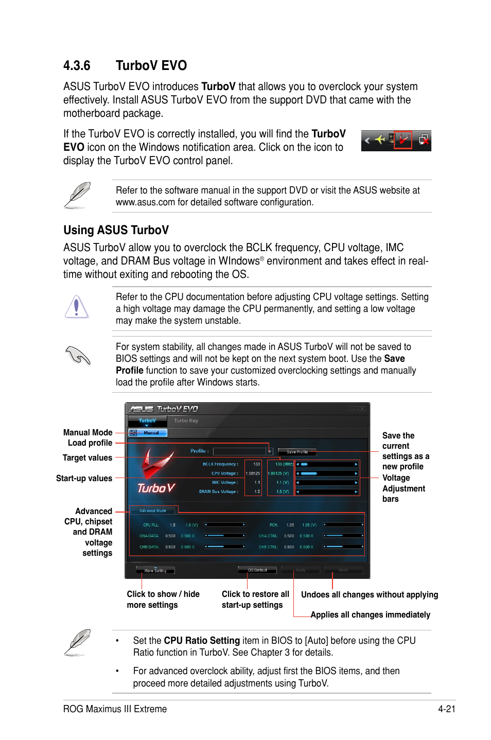 6 turbov evo, Using asus turbov | Asus Maximus III Extreme User Manual | Page 151 / 180