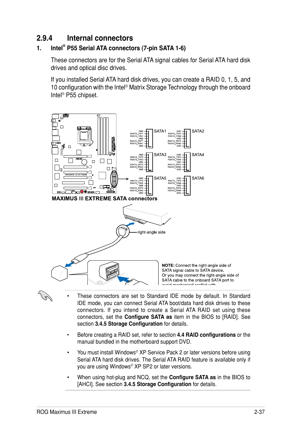 4 internal connectors | Asus Maximus III Extreme User Manual | Page 67 / 180