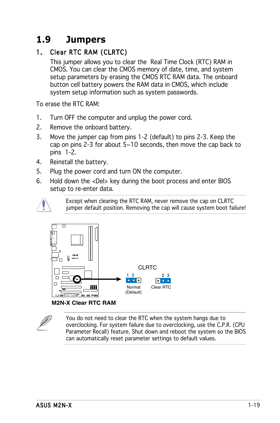 9 jumpers | Asus M2N-X User Manual | Page 31 / 92